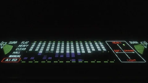 LED Equalizer - led disco lights Stock Footage 74158196