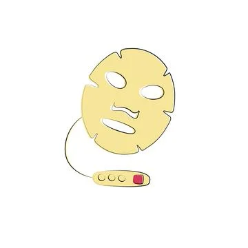 Led Face Mask Light Therapy. Beauty skin care equipment gadgets and devices Stock Illustration
