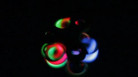 Led fidget spinners Stock Footage 130024998