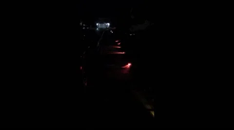 LED Flair on sidewalk 4K Stock Footage 59522618