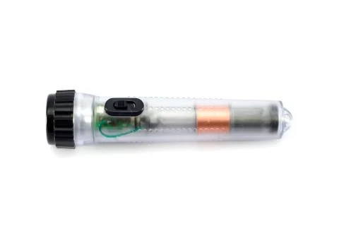 Led flash light of top view isolated on the white background. Stock Photos