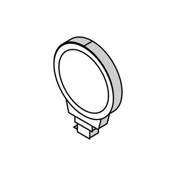 Led flash for photo camera isometric icon vector illustration 스톡 일러스트