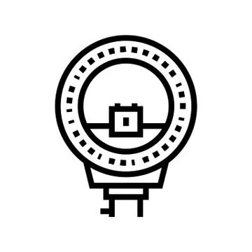 Led flash for photo camera line icon vector illustration 스톡 일러스트