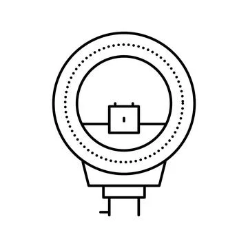 Led flash for photo camera line icon vector illustration Stock Illustration