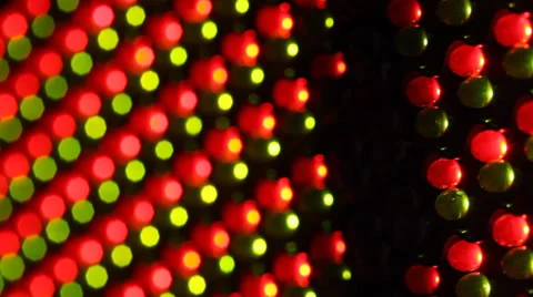 LED Flashing lights changing shapes and colors - close up Stock Footage 35884442