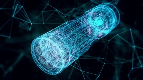 LED Flashlight hologram Close up Stock Footage 154841994