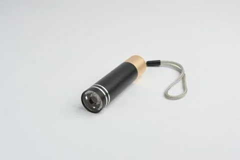 LED Flashlight on White Background – Portable Light Tool Stock Photos