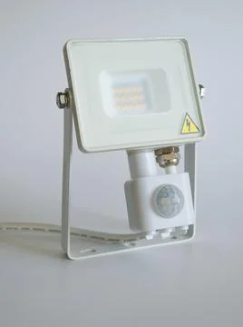 LED floadlight with motion detection Stock Photos
