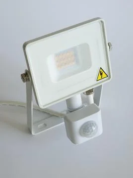 LED floadlight with motion detection Stock Photos