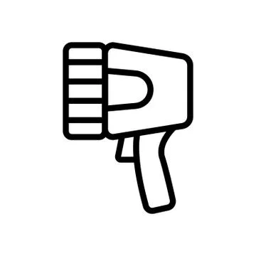Led floodlight with handle icon vector outline illustration Stock Illustration
