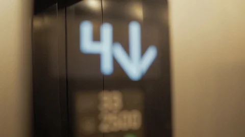 Led floors in an elevator Video stock 88329115