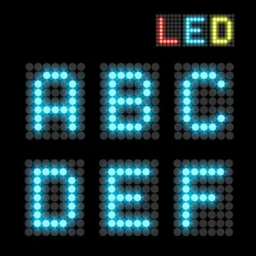 LED font Stock-Illustration