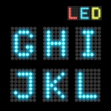 LED font Illustrazione stock