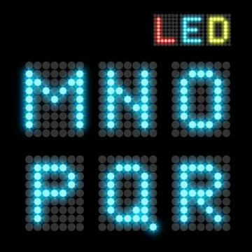 LED font Stock Illustration
