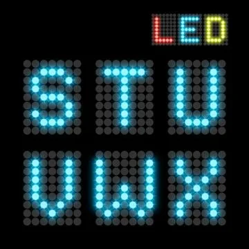 LED font Stock Illustration