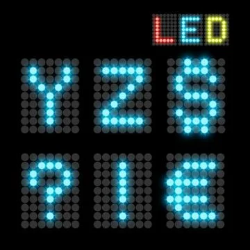 LED font Stock-Illustration