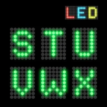 LED font Stock Illustration