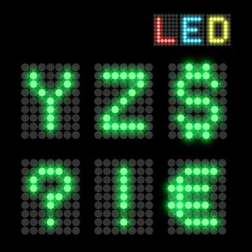 LED font Stock Illustration
