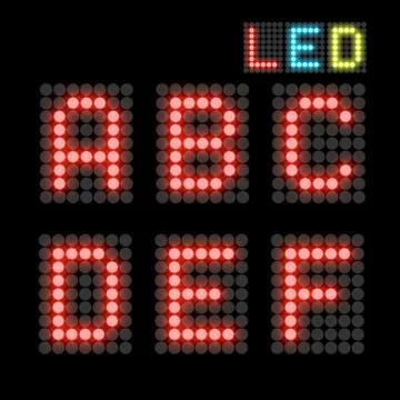 LED font Illustrazione stock