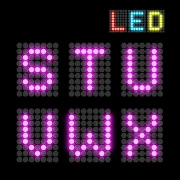LED font Illustrazione stock