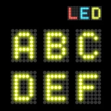 LED font Stock Illustration