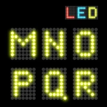 LED font Stock Illustration