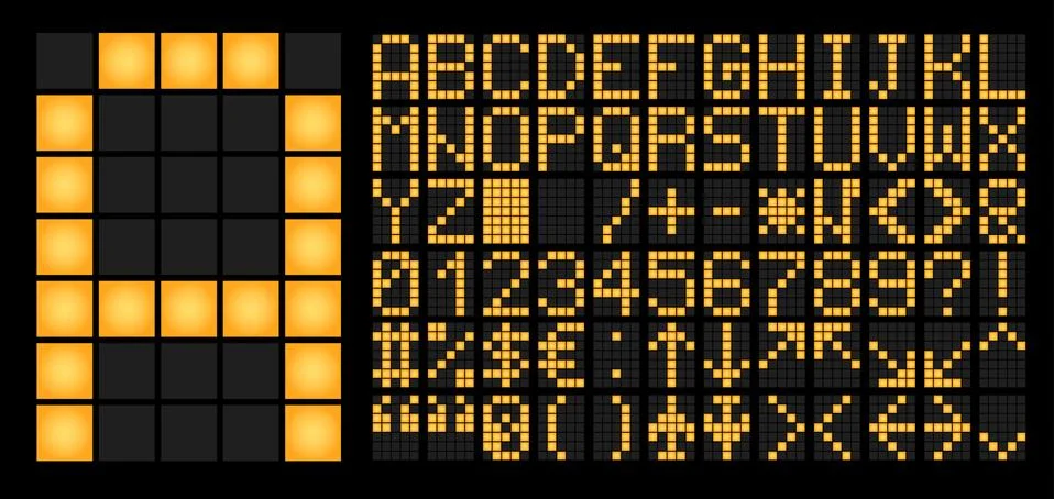 Led Font Stockillustratie