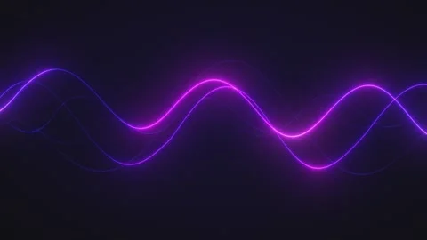 LED glow line. Blue and magenta neon wave curves shift color into vibrant s.. 스톡 동영상 339511326
