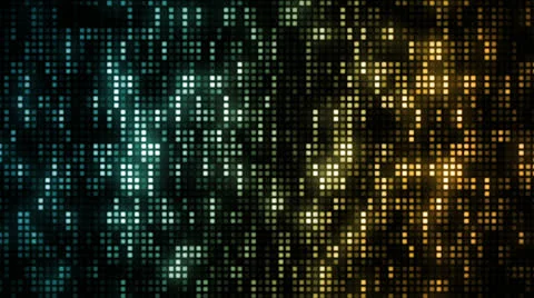 LED Grid Amber Blue Stock Footage 26057546