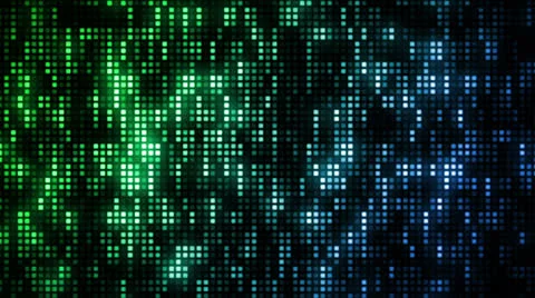 LED Grid Blue Green Stock Footage 26057684