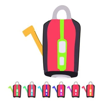 Led hand crank flashlight vector cartoon graphic Stock Illustration