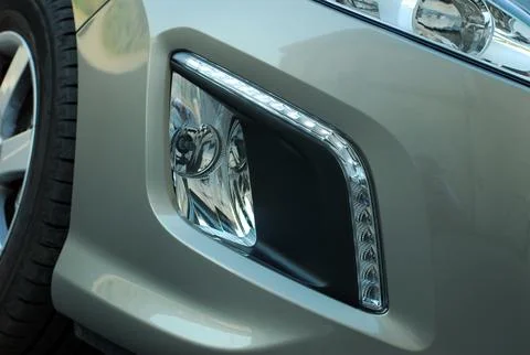 LED headlamps 库存照片
