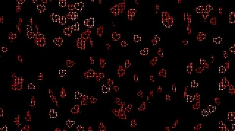 LED hearts up flow Stock Footage 10702755