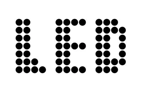 Led icon on white background. led icon for your web site design, logo, app, U Stock Illustration