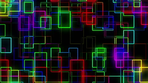 Led Illuminated Squares Running Background Broadcast Twinkling Hi-Tech Blocks Stock Footage 62413377