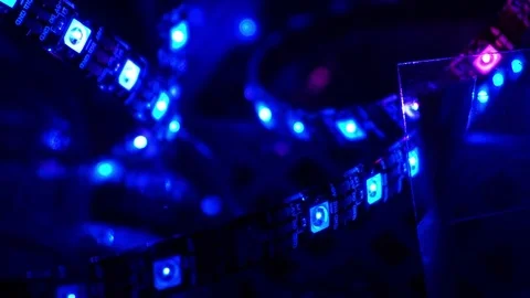 LED illumination sparkle in different colors 스톡 동영상 72237486