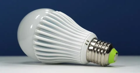LED lamp with E27 base Stock Footage 338357730