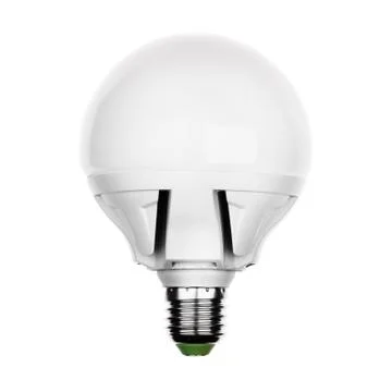 LED lamp with e27 ceramic socket Isolated on white Stock Photos