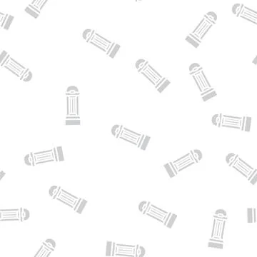 Led lamp glyph vector seamless pattern Stock Illustration