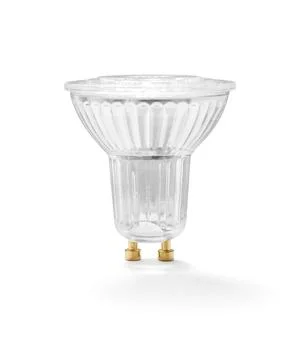 LED lamp with GU10 socket on white background Stock Photos