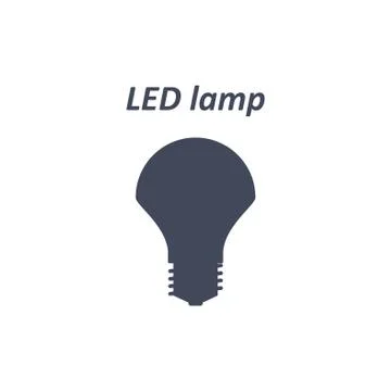 LED Lamp Icon Vector flat design style Stock Illustration