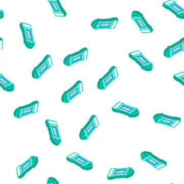 Led lamp isometric icon seamless pattern Stock Illustration