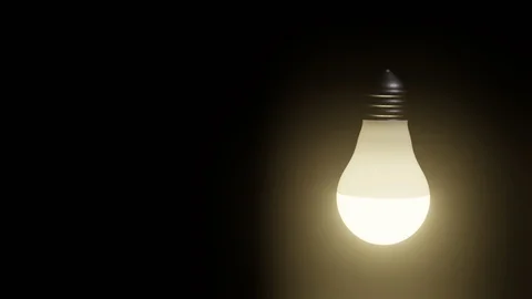 Led lamp lights up in the dark Stock Footage 106113088