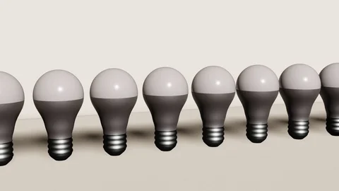 Led lamp lights up in the dark 스톡 동영상 106113357