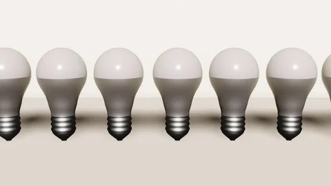 Led lamp lights up in the dark Stock Footage 106222430