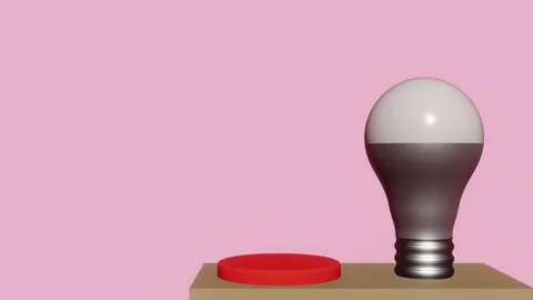 Led lamp lights up in the dark Stock Footage 106222615