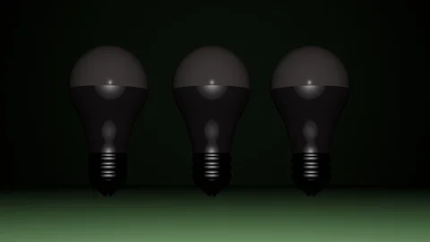 Led lamp lights up in the dark Stock Footage 106562411