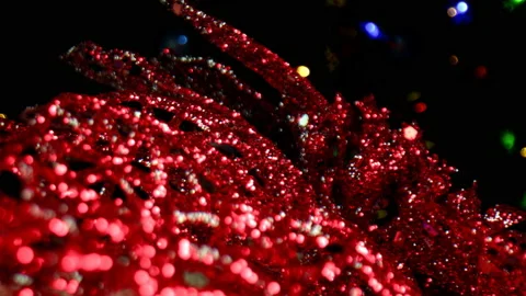 LED lamp in the shape of a flower on a rotating stand, studio lighting. Lighting Stock Footage 166049575