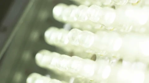 LED lamp surface. Turning the LED panel on and off Stock Footage 188695845