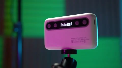 A LED lamp for video shooting. Video shooting equipment Stock Footage 237092187